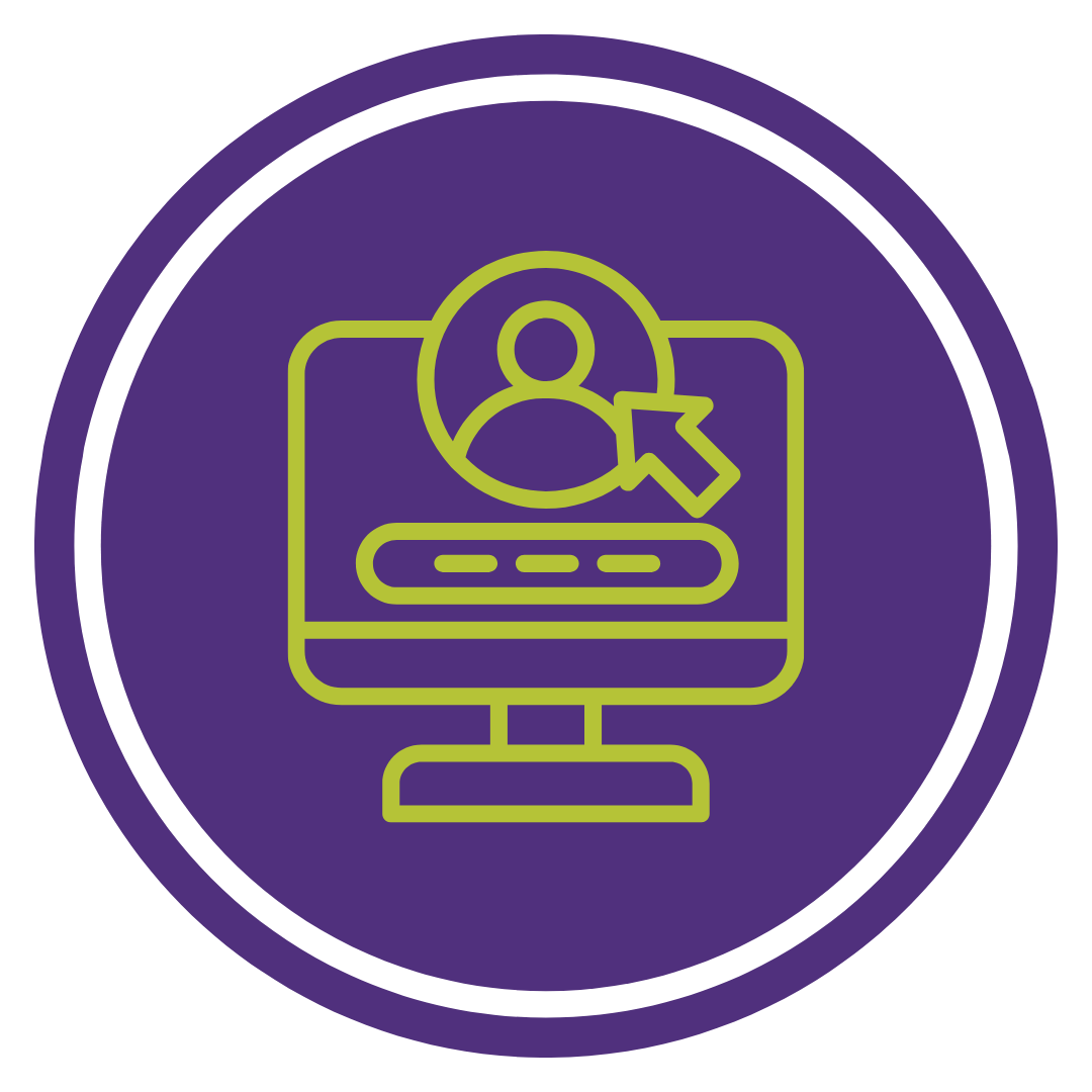Log in Purple and Green Icon